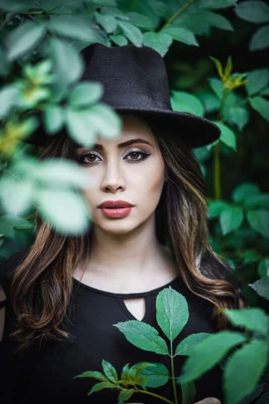 portrait femme dans la nature