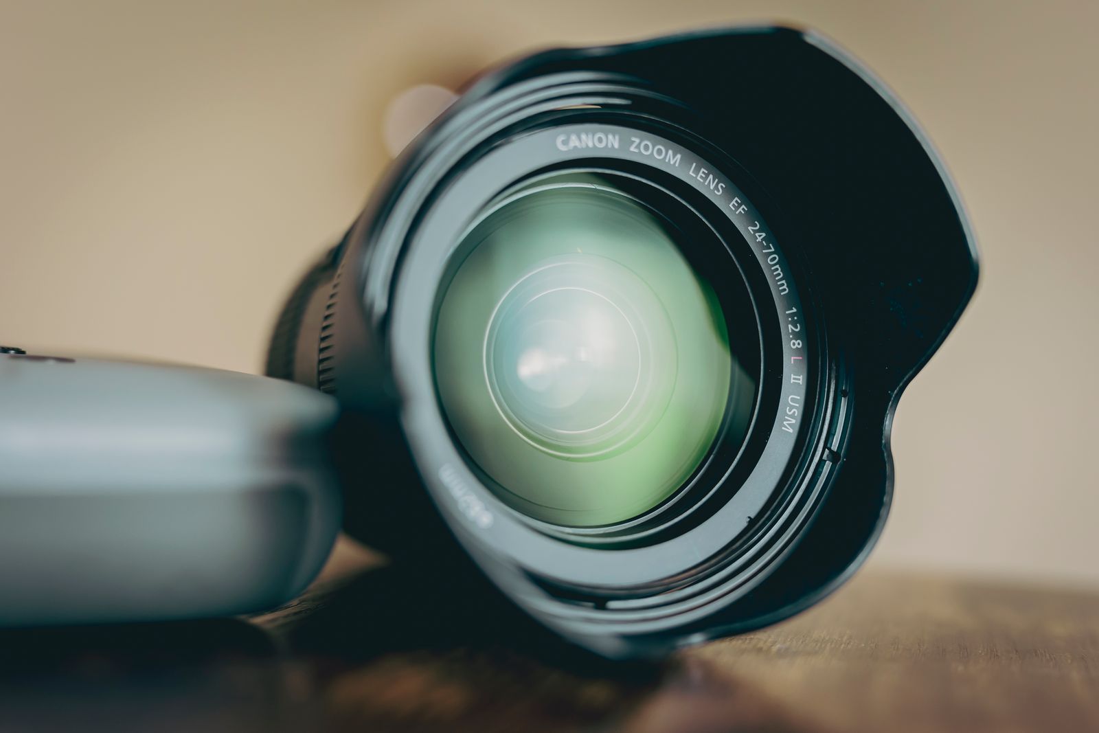 Objectif photo vu de près